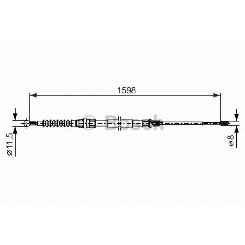 1987482379 BOSCH Трос ручного гальма — фото товара