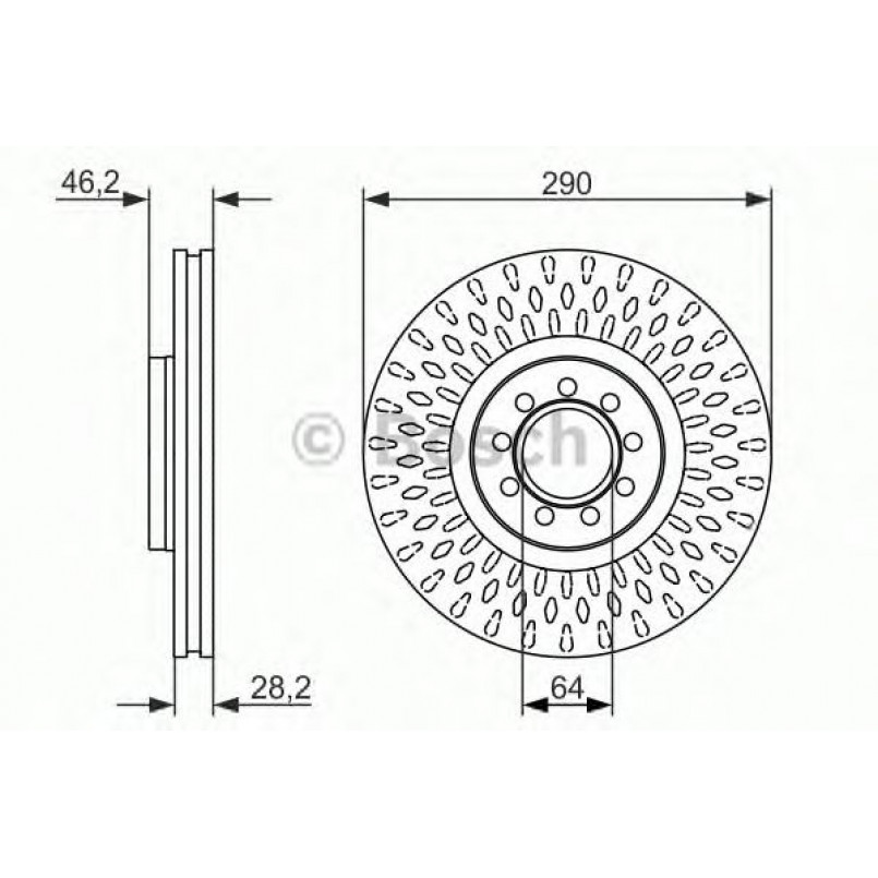 0986479718 BOSCH Гальмівний диск BD1550 — фото товара №1