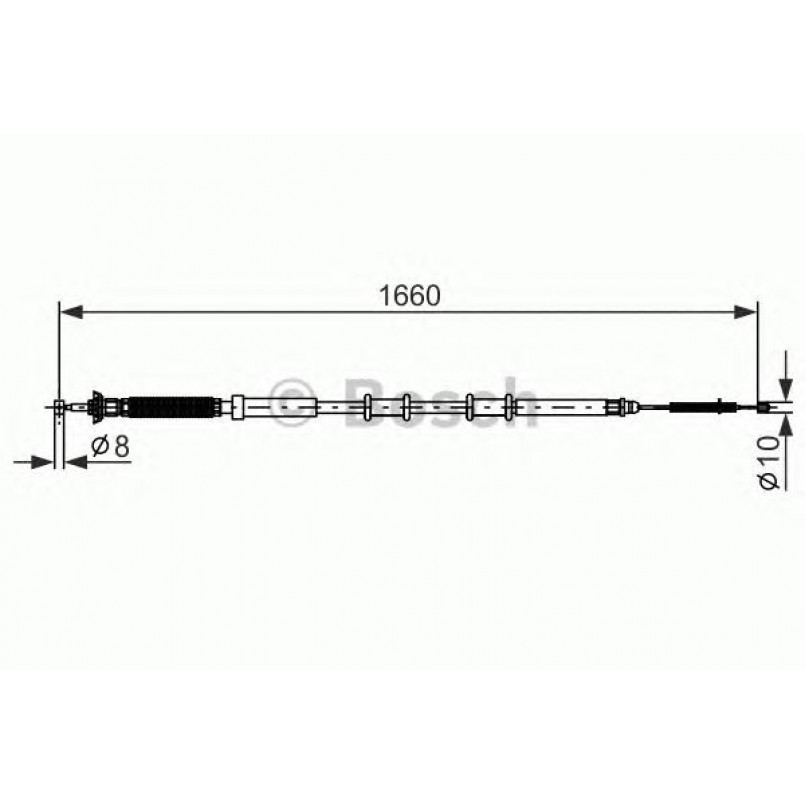 1987477973 BOSCH Трос ручного гальма — фото товара