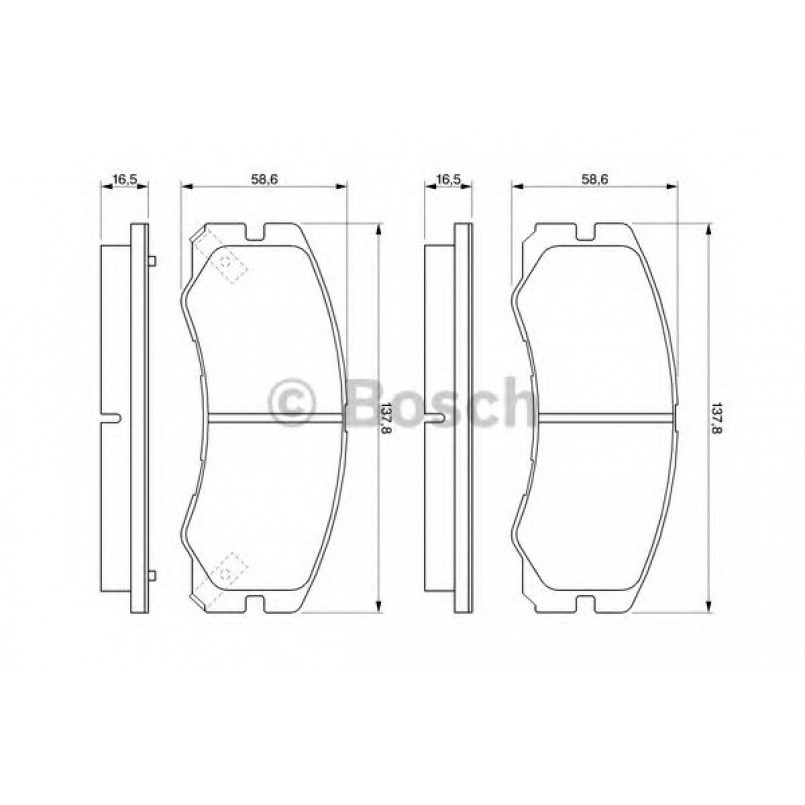 0986424366 BOSCH Гальмівні колодки до дисків BP177 — фото товара №1