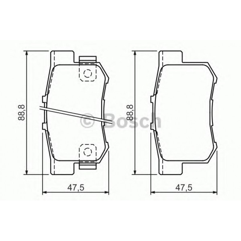 0986494358 BOSCH Гальмівні колодки до дисків BP1266 — фото товара