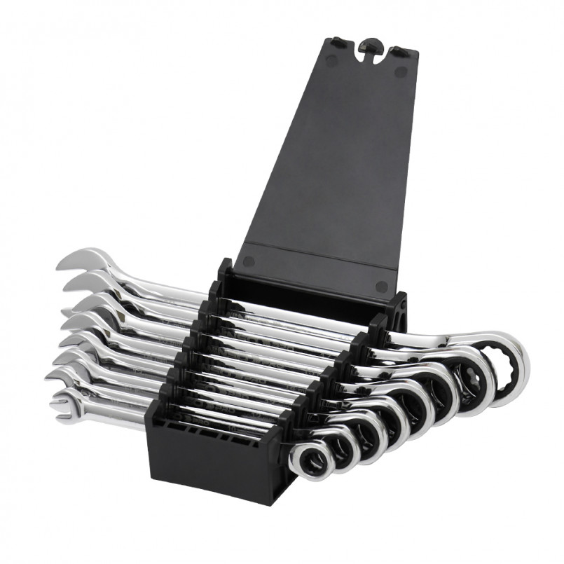 Набір ключів комбінованих WINSO PRO з тріскачкою CR-V,  8шт (8-19, 8-10-12-13-14-15-17-19мм) (5/20) — фото товара №2