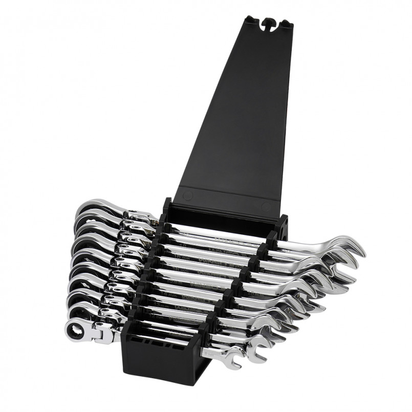 Набір ключів комбінованих WINSO PRO з тріскачкою та карданом CR-V, 10шт (8-19, 8-10-12-13-14-15-17-1 — фото товара №2