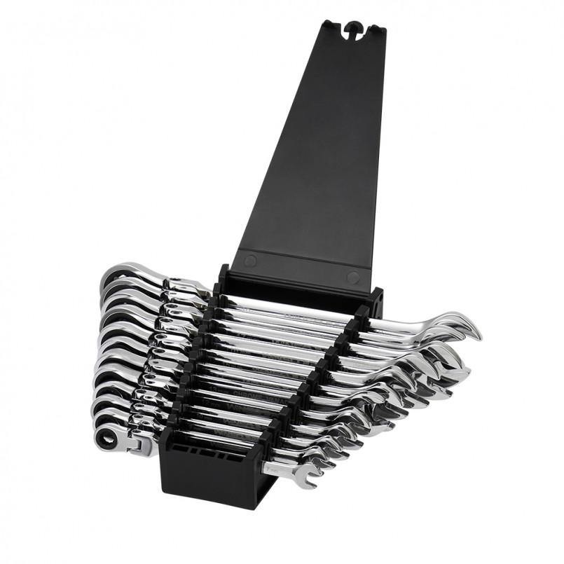 Набір ключів комбінованих WINSO PRO з тріскачкою та карданом CR-V, 12шт(7-8-9-10-12-13-14-15-16-17-1 — фото товара №2