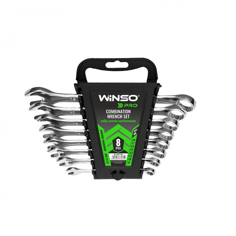 Набір ключів комбінованих WINSO PRO CR-V,  8шт., 8-19 мм, упакування пластик — фото товара №1