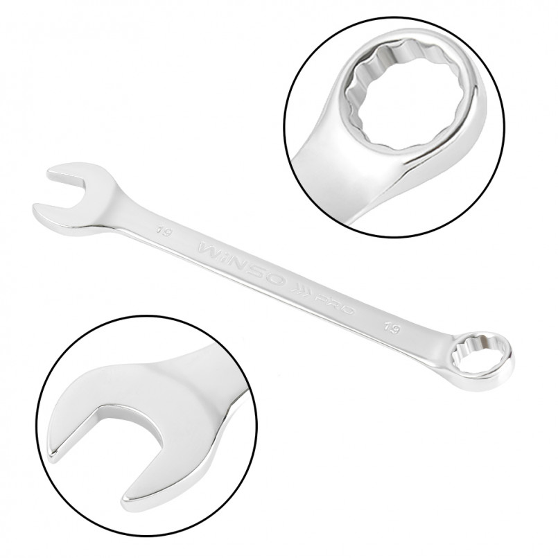 Набір ключів комбінованих WINSO PRO CR-V, 12шт., 6-22 мм, упакування пластик — фото товара №3