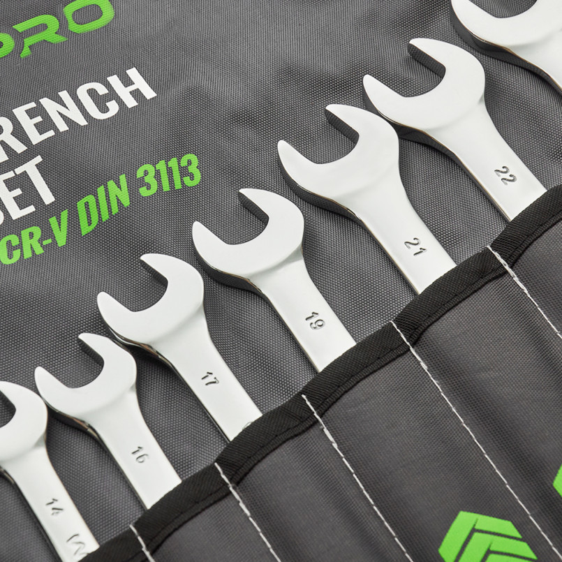 Набір ключів комбінованих WINSO PRO CR-V, 14шт., 8-32 мм, упакування чохол — фото товара №3