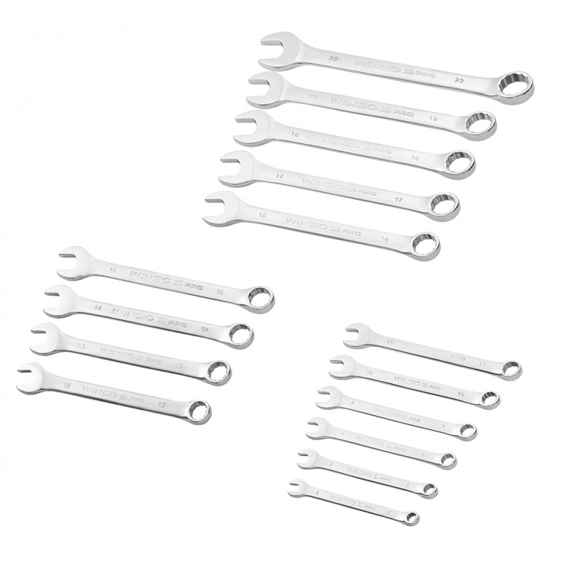 Набір ключів комбінованих WINSO PRO CR-V, 15шт., 6-22 мм, упакування пластик — фото товара №3
