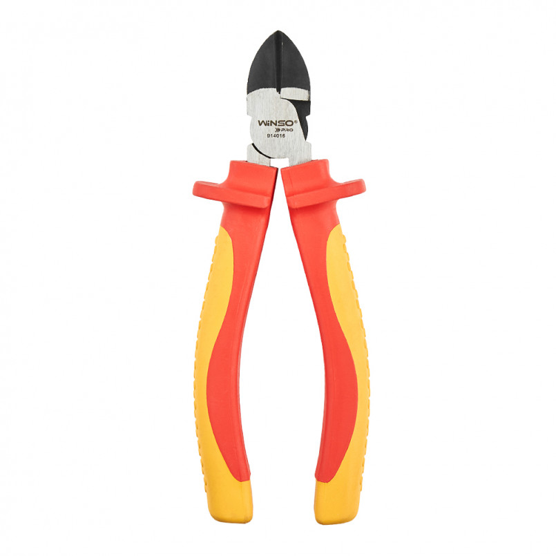 Бокорізи діелектричні WINSO PRO 160мм, VDE 1000В, 60Cr-V, HRC 58-65, поліровані, чорний нікель, двок — фото товара №2