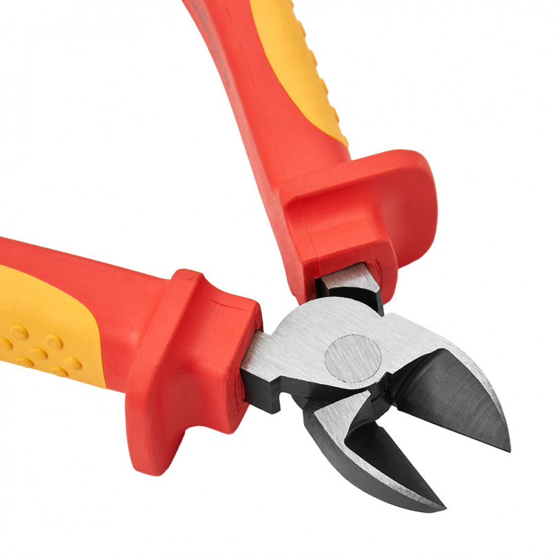 Бокорізи діелектричні WINSO PRO 160мм, VDE 1000В, 60Cr-V, HRC 58-65, поліровані, чорний нікель, двок — фото товара №4