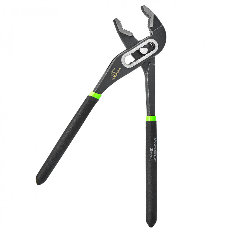 Кліщі переставні сантехнічні WINSO PRO 200мм, макс. діаметр 34мм, Cr-V, HRC 55-60, поліровані, чорни — фото товара №3