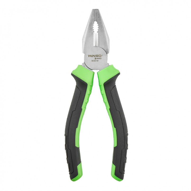Плоскогубці комбіновані WINSO PRO 160мм, Cr-V, HRC 55-62, сатинове покриття, двокомпонентна ручка — фото товара №2