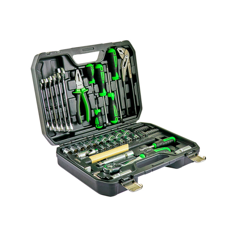 Професійний набір інструментів в кейсі WINSO Pro 1/2_, 1/4_ 72 T, CR-V, 56 од. — фото товара №1