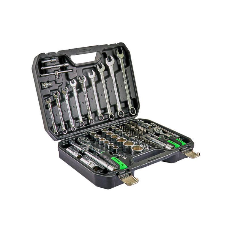 Професійний набір інструментів в кейсі WINSO Pro 1/2_, 1/4_ 72 T, CR-V, 82 од. — фото товара №1