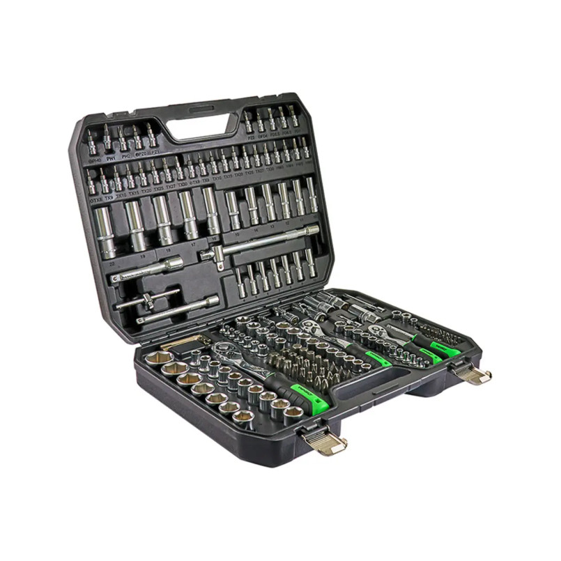Професійний набір інструментів в кейсі WINSO Pro 1/2_, 1/4_, 3/8_ 72 T, CR-V, 171 од. — фото товара №1