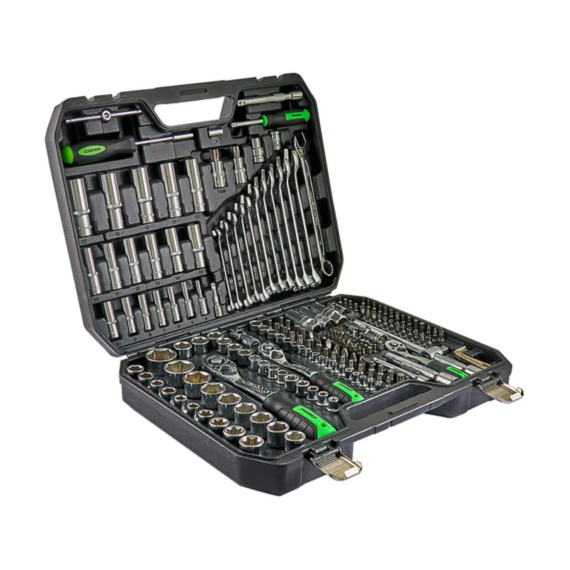 Професійний набір інструментів в кейсі WINSO Pro 1/2_, 1/4_, 3/8_ 72 T, CR-V, 219 од. — фото товара №1