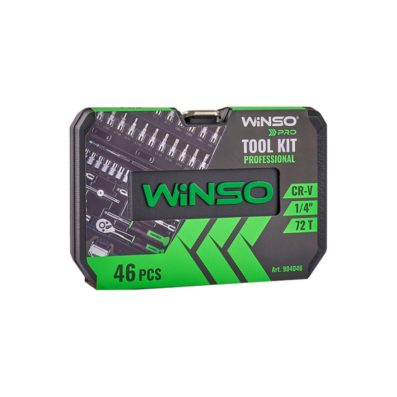 Професійний набір інструментів в кейсі WINSO Pro 1/4_ 72 T, CR-V, 46 од. — фото товара №2