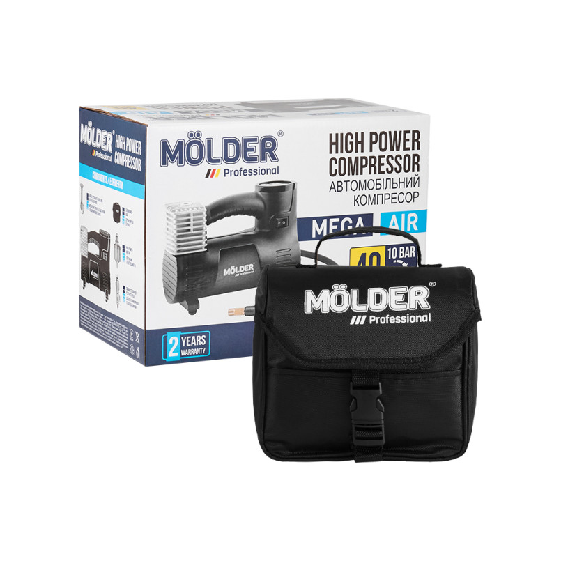 Molder Автомобільний компресор 12В, 10 Атм, 40 л/хв., дов шланга 1м, кабель 3м — фото товара №3