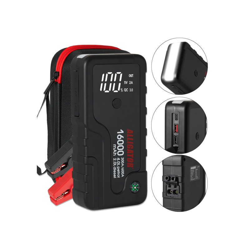 ALLIGATOR Пусковий пристрій 16000mAh 300A/600A (10шт.) — фото товара №2