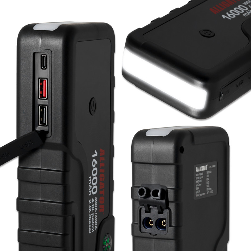 ALLIGATOR Пусковий пристрій 16000mAh 300A/600A (10шт.) — фото товара №3