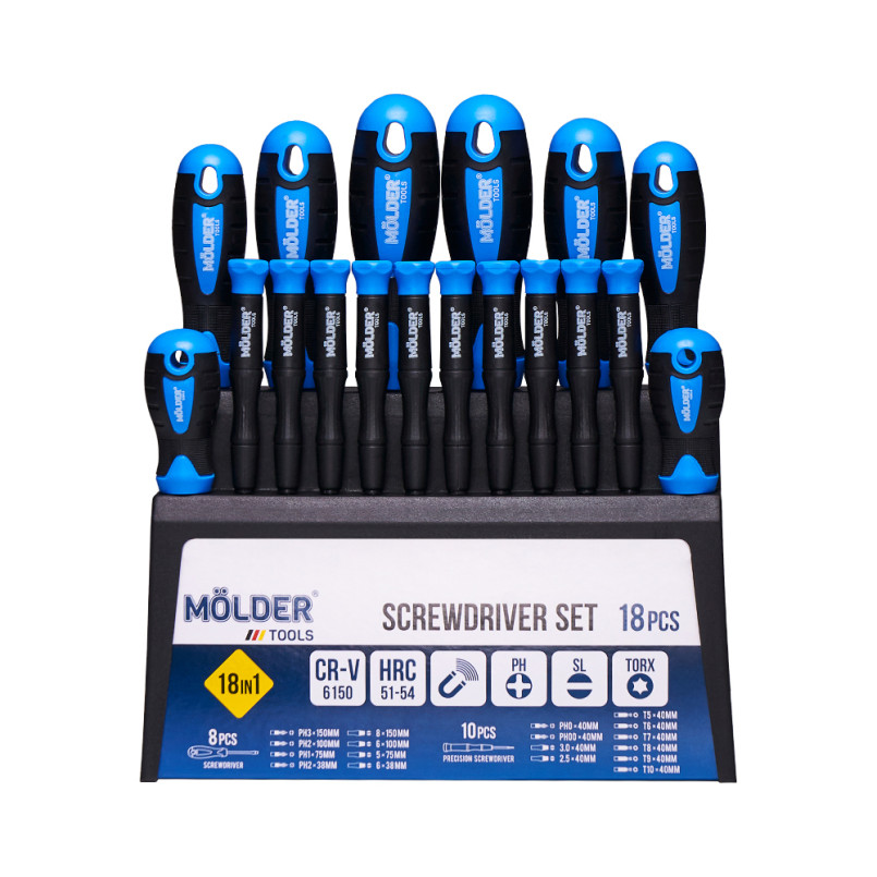 MOLDER Набір викруток Molder, 18 шт — фото товара №1