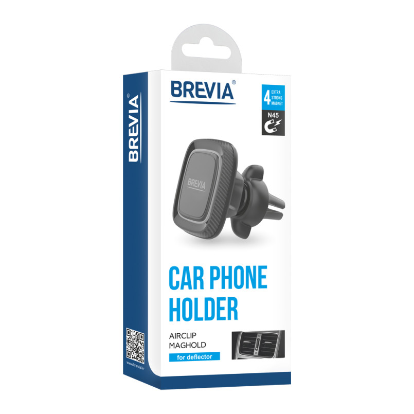 BREVIA Автомобільний тримач телефона  AirClip MagHold Магнітний, 4 магніти, для дефлектора — фото товара №3