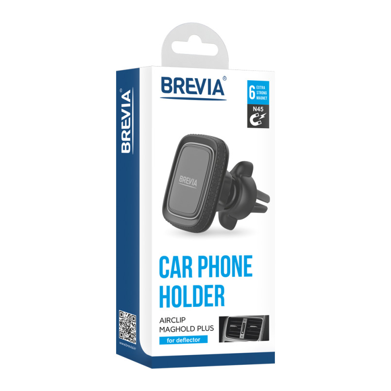 BREVIA Автомобільний тримач телефона  AirClip MagHold Plus Магнітний, 6 магнітів, для дефлекто — фото товара №3