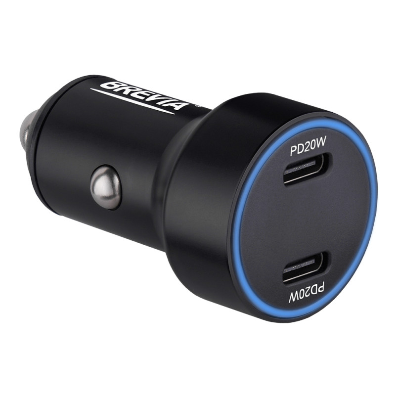 BREVIA АЗП ePower DualCharge Display 40W 2xUSB-C (60шт.) — фото товара №1