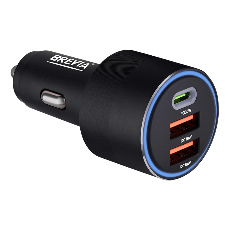 BREVIA АЗП ePower TriCharge 66W 1xUSB-C+2xUSB-A (60шт.) — фото товара №1