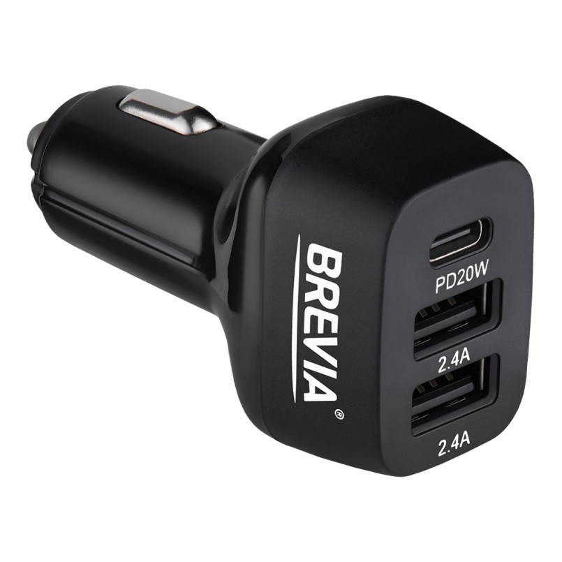 BREVIA АЗП ePower TriDrive 44W 1xUSB-C+2xUSB-A (60шт.) — фото товара №1