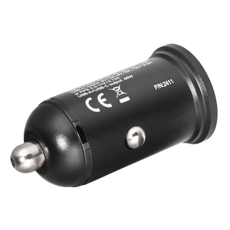 BREVIA АЗП ePower DualCharge 48W 1xUSB-C+1xUSB-A, black (250шт.) — фото товара №2