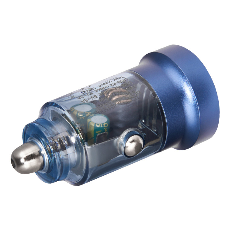 BREVIA АЗП ePower DualDrive 15W 2xUSB-A, transparent blue (250шт.) — фото товара №2